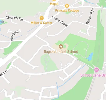 map for Bagshot Infant School