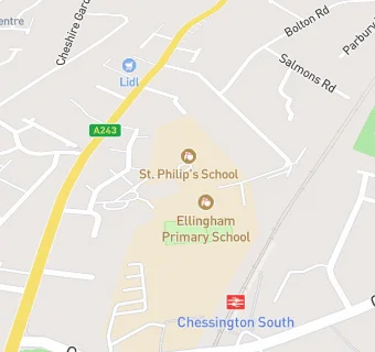 map for St Philip's School