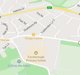 map for Farnborough Primary School