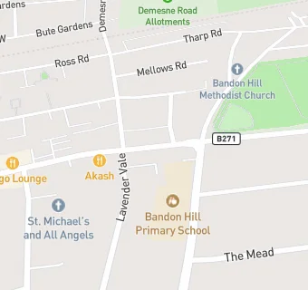 map for Bandons Sandwich House