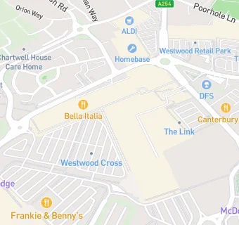 map for Frankie & Benny's