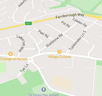 map for Farnborough Village Fish Bar