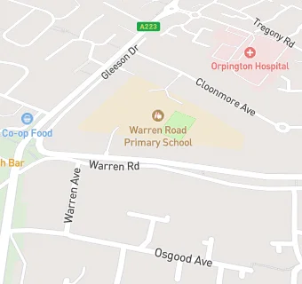 map for Warren Road Primary School