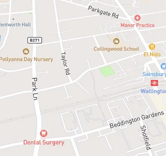 map for Wallington Bowling Club