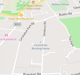 map for Carshalton Nursing Home