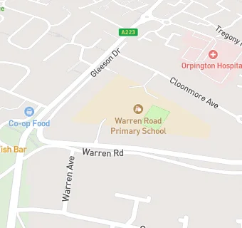 map for Warren Road Primary School