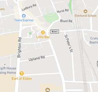 map for South Croydon Conservative Club