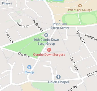 map for Combe Down Surgery