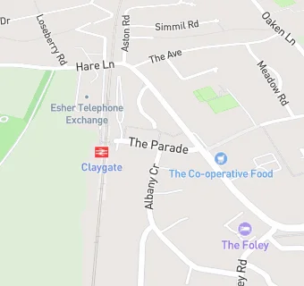 map for Claygate Pharmacy