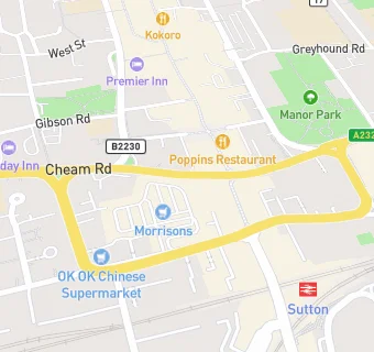 map for Number One Thai Restaurant