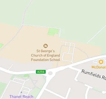 map for St Georges Secondary School