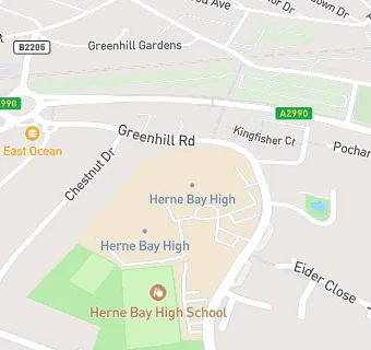 map for Herne Bay High School