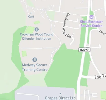 map for Medway Secure Training Centre