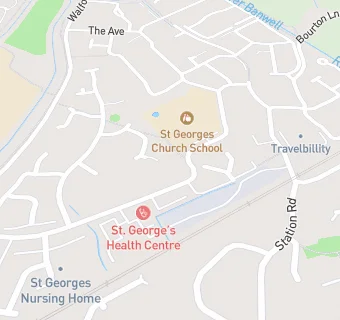 map for St. Georges VA Church Primary School