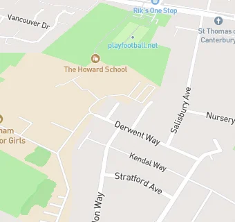 map for Rainham School For Girls Netball Centre