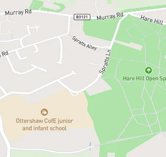 map for Ottershaw C Of E Infant School