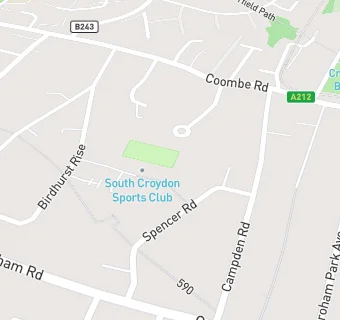 map for South Croydon Sports Club