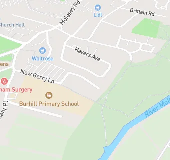 map for Burhill Primary School