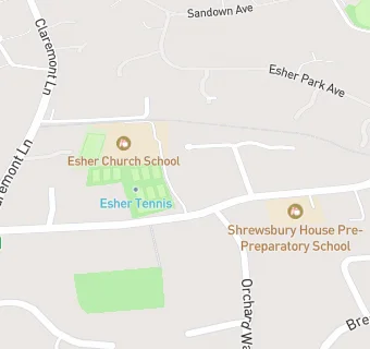 map for Esher Church School