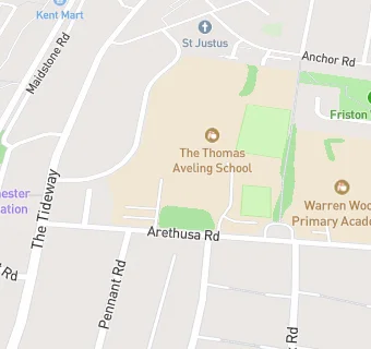 map for The Thomas Aveling School