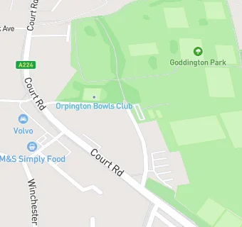 map for Goddington Park Pavillion