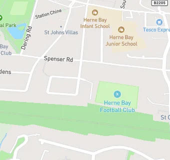 map for Herne Bay Football Club