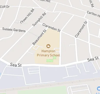 map for Hampton Primary School