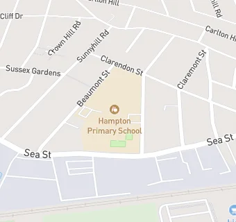 map for Hampton Primary School