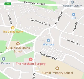 map for Hersham Pharmacy