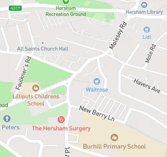 map for Hersham Pharmacy