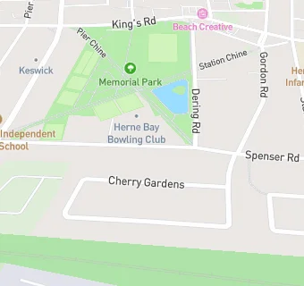 map for Herne Bay Bowling Club