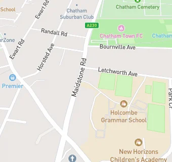 map for Chatham Grammar School for Boys