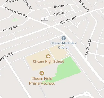 map for Cheam High School