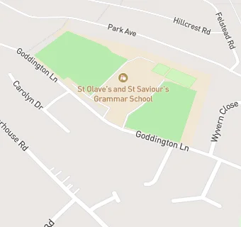 map for St Olave's and St Saviour's Grammar School