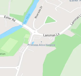 map for Princess Alice Hospice