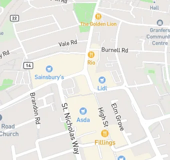 map for Sainsbury's