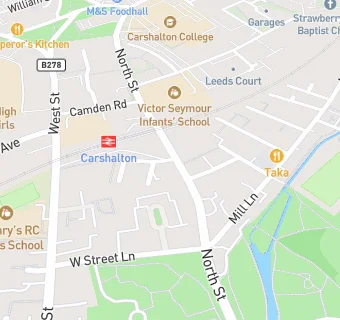 map for Carshalton Social Club