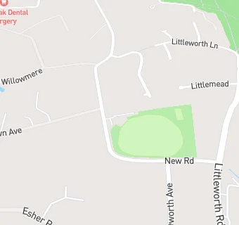 map for Esher Cricket Club