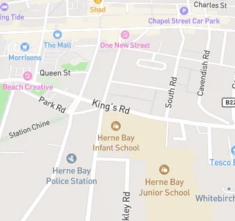 map for Herne Bay Junior School