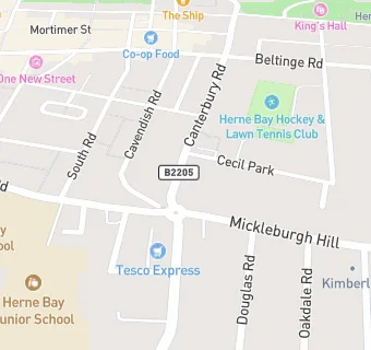 map for Mydentist, Canterbury Road, Herne Bay 