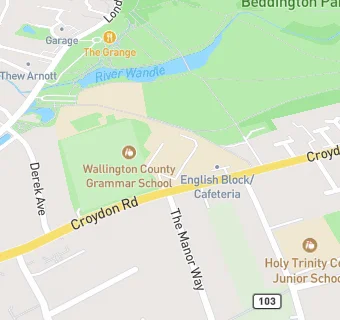 map for Wallington County Grammar School