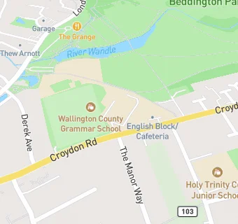 map for Wallington County Grammar School Kitchen