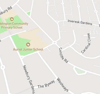 map for Auriol Junior School