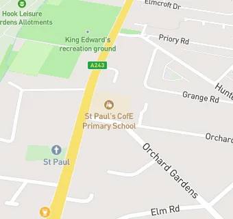 map for St Paul's CofE Primary School