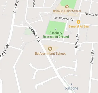 map for Balfour Infant School