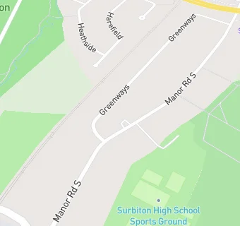 map for Surbiton High School Playing Fields