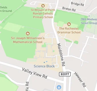 map for Sir Joseph Williamson's Mathematical School