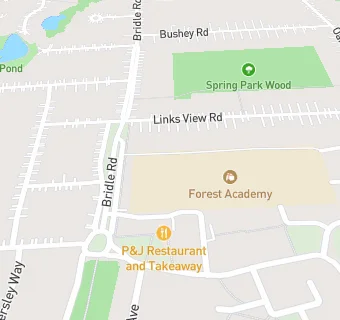 map for Spring Park Junior School
