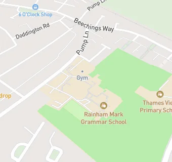 map for Rainham Mark Grammar School