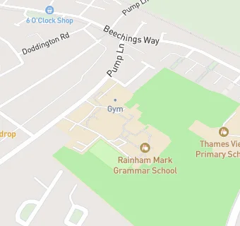 map for Rainham Mark Grammar School